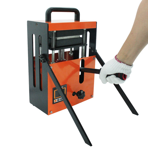 4 Ton Rosin Press Machine with Hydraulic Jack Dual 3x5 Inch Heating Plates LCD Controller Dual Channel Independent Heating