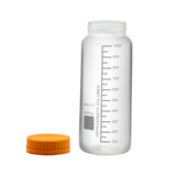 1000ml Clear Glass Round Media Storage Bottles, Wide Mouth, GL70 Screw Cap, Graduated, Borosilicate Glass, 30 pcs /Pack