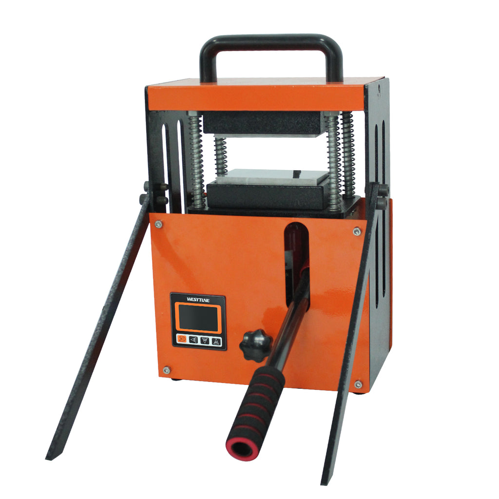 4 Ton Rosin Press Machine with Hydraulic Jack Dual 3x5 Inch Heating Plates LCD Controller Dual Channel Independent Heating