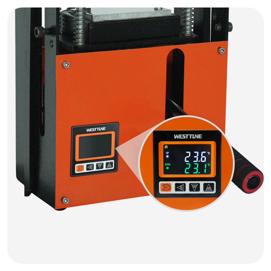 4 Ton Rosin Press Machine with Hydraulic Jack Dual 3x5 Inch Heating Plates LCD Controller Dual Channel Independent Heating