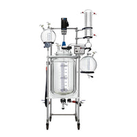 West Tune High quality WT-R 100L Glass Single Jacketed Reactor For Crystallization and Reaction - ExtractionSolution