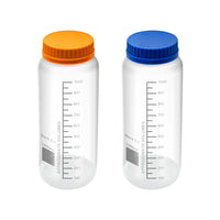 1000ml Clear Glass Round Media Storage Bottles, Wide Mouth, GL70 Screw Cap, Graduated, Borosilicate Glass, 30 pcs /Pack